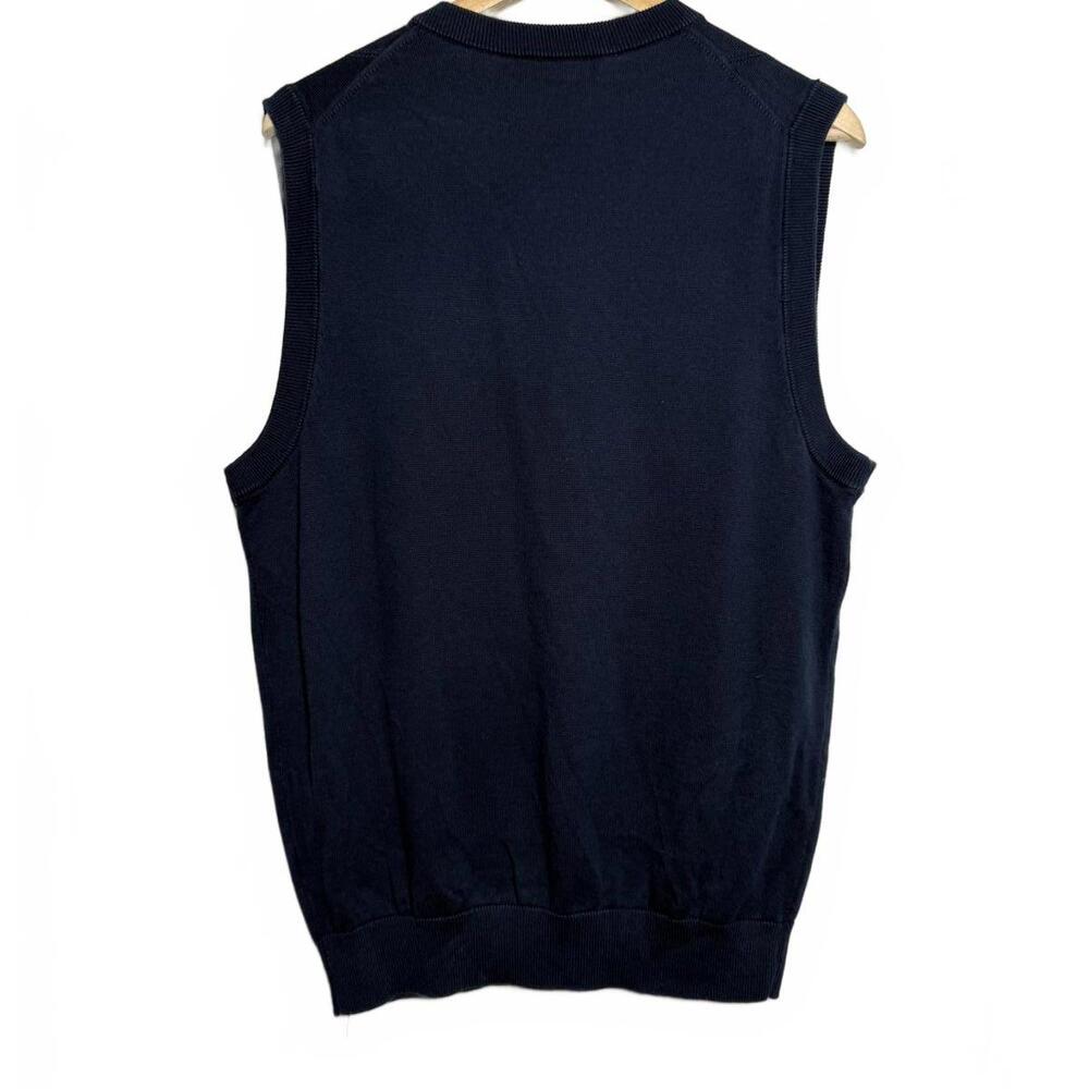 Navy Blue V-Neck Knit‎ Sweater Vest - Picture 4 of 4